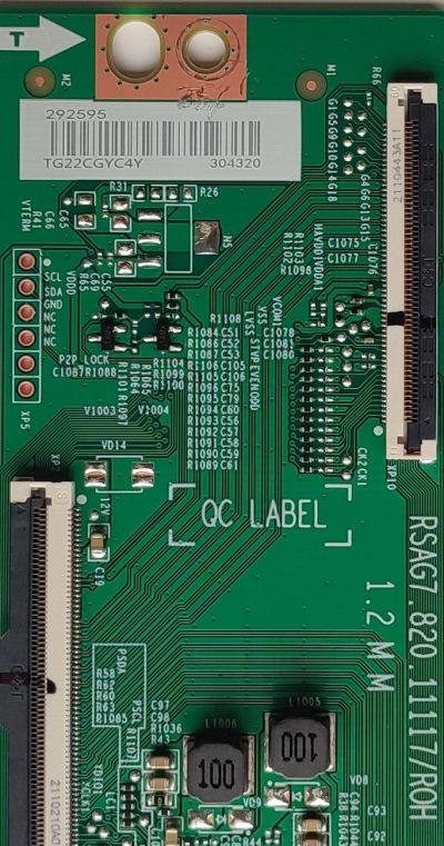 KIT DE TARJETAS PARA TV TOSHIBA·FIRE TV 4K / NUMERO DE PARTE MAIN 296071 / TPD.MT9612.PB751 / 43C350U(0002) / T-CON 292595 / RSAG7.820.11117/ROH / 304320 / PANEL HD425Y1U71 / DISPLAY HV430QUB-F70 / MODELOS 43C350KU 43C350U  - Imagen 3